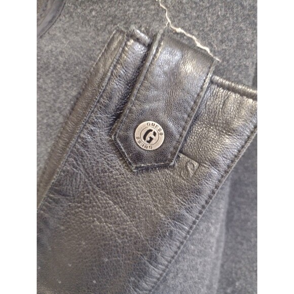 Black Old Stock Vintage Guess Butter Soft Leather Jacket W Removable Liner L - Picture 16 of 16
